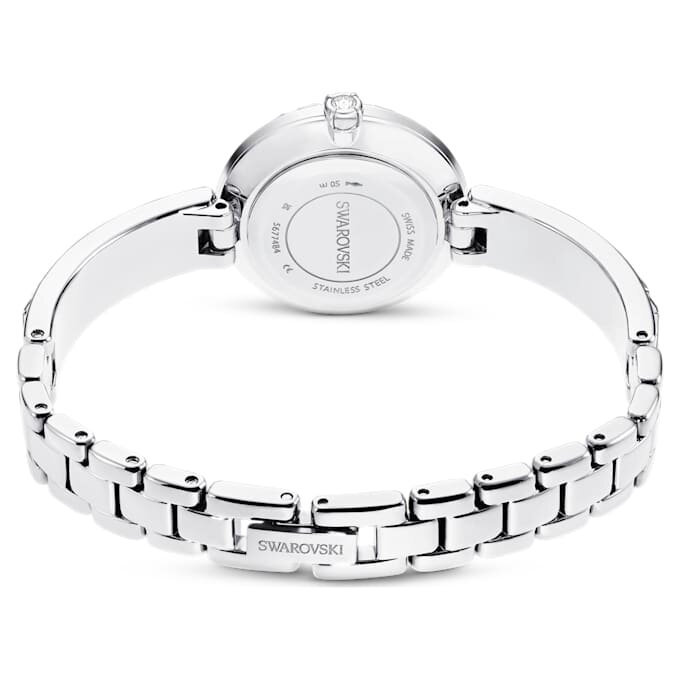 Orologio da polso Matrix Swiss Made, bracciale con cristalli, bianco, acciaio inossidabile Orologio da polso Matrix Swiss Made, bracciale con cristalli, bianco, acciaio inossidabile