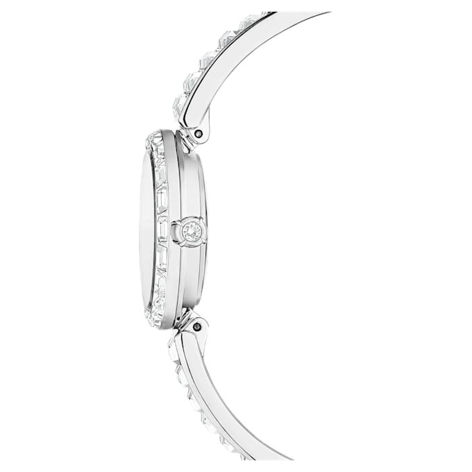 Orologio da polso Matrix Swiss Made, bracciale con cristalli, bianco, acciaio inossidabile Orologio da polso Matrix Swiss Made, bracciale con cristalli, bianco, acciaio inossidabile