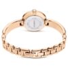 Orologio da polso Matrix Swiss Made, bracciale con cristalli, bianco, finitura color oro rosa