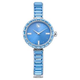 Orologio da polso Matrix Swiss Made, bracciale con cristalli, blu, acciaio inossidabile