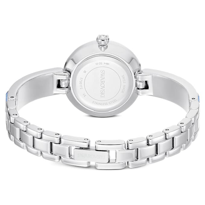 Orologio da polso Matrix Swiss Made, bracciale con cristalli, blu, acciaio inossidabile Orologio da polso Matrix Swiss Made, bracciale con cristalli, blu, acciaio inossidabile
