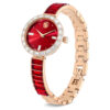 Orologio da polso Matrix Swiss Made, bracciale con cristalli, rosso, finitura color oro rosa Orologio da polso Matrix Swiss Made, bracciale con cristalli, rosso, finitura color oro rosa