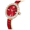 Orologio da polso Matrix Swiss Made, bracciale con cristalli, rosso, finitura color oro rosa Orologio da polso Matrix Swiss Made, bracciale con cristalli, rosso, finitura color oro rosa