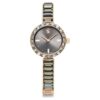 Orologio da polso Matrix Swiss Made, bracciale in cristalli, grigio, finitura color oro rosa