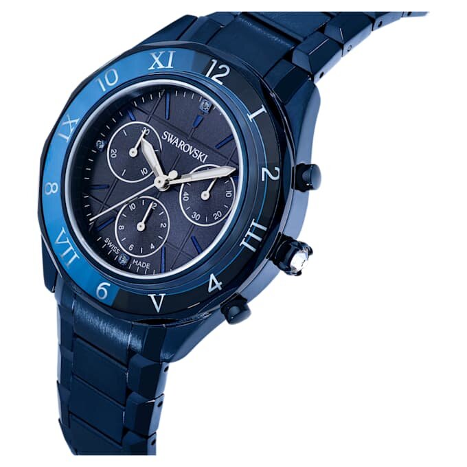Orologio Dextera Chrono 39 mm, Swiss Made, bracciale in metallo, blu, finitura blu Orologio Dextera Chrono 39 mm, Swiss Made, bracciale in metallo, blu, finitura blu