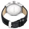 Orologio Dextera con tachimetro, Swiss Made, cinturino in pelle, color argento, acciaio inossidabile