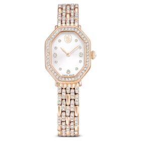 Orologio Dextera Octagon Swiss Made, bracciale in metallo, color oro, finitura color oro rosa