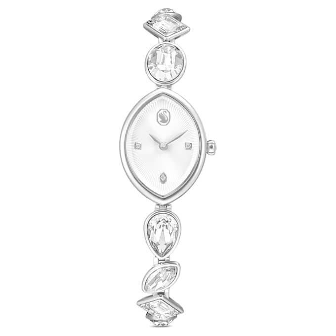 Orologio Gema con bracciale in cristalli, color argento, acciaio inossidabile Orologio Gema con bracciale in cristalli, color argento, acciaio inossidabile