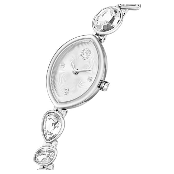Orologio Gema con bracciale in cristalli, color argento, acciaio inossidabile Orologio Gema con bracciale in cristalli, color argento, acciaio inossidabile