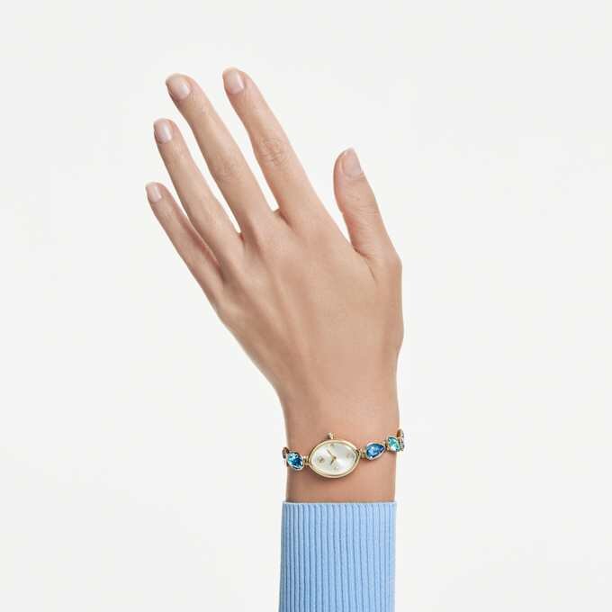 Orologio Gema con bracciale in cristalli, finitura dorata Orologio Gema con bracciale in cristalli, finitura dorata