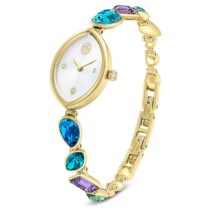 Orologio Gema con bracciale in cristalli, finitura dorata Orologio Gema con bracciale in cristalli, finitura dorata