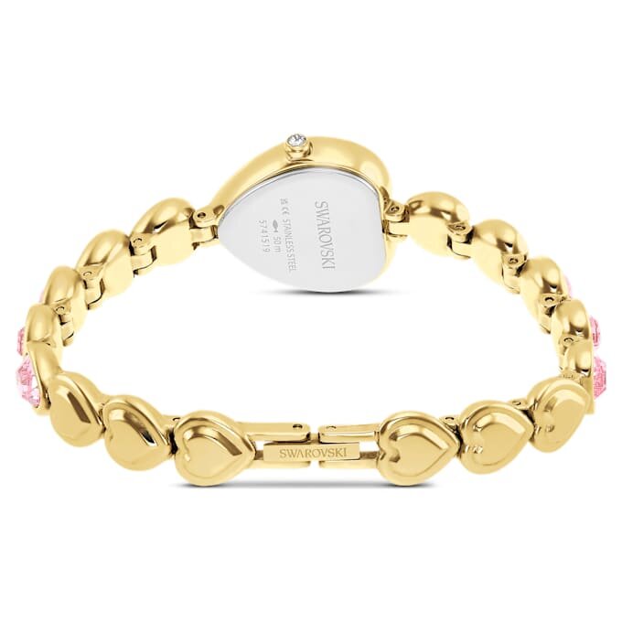 Orologio Idyllia Heart con bracciale in cristalli, rosa, finitura dorata Orologio Idyllia Heart con bracciale in cristalli, rosa, finitura dorata