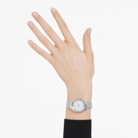 Orologio Imber ovale Swiss Made, bracciale in metallo, color argento, acciaio inossidabile