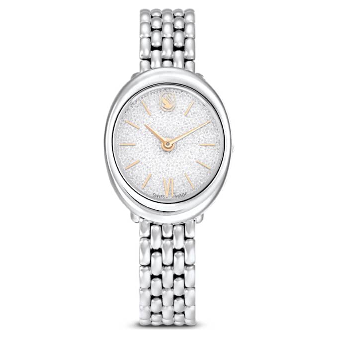 Orologio Imber ovale Swiss Made, bracciale in metallo, color argento, acciaio inossidabile Orologio Imber ovale Swiss Made, bracciale in metallo, color argento, acciaio inossidabile