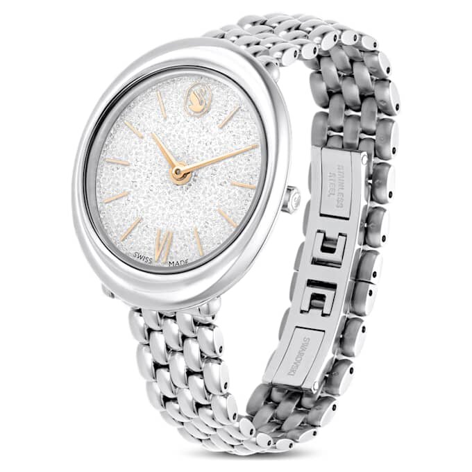 Orologio Imber ovale Swiss Made, bracciale in metallo, color argento, acciaio inossidabile Orologio Imber ovale Swiss Made, bracciale in metallo, color argento, acciaio inossidabile