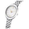 Orologio Imber ovale Swiss Made, bracciale in metallo, color argento, acciaio inossidabile Orologio Imber ovale Swiss Made, bracciale in metallo, color argento, acciaio inossidabile