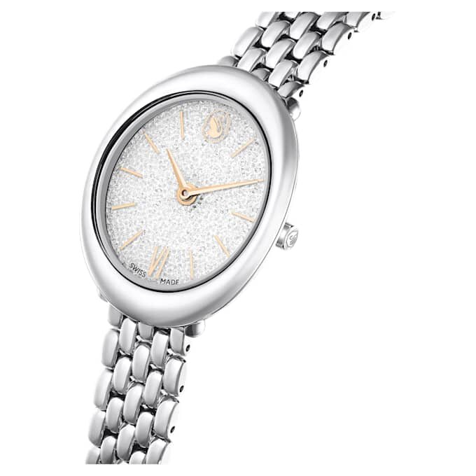 Orologio Imber ovale Swiss Made, bracciale in metallo, color argento, acciaio inossidabile Orologio Imber ovale Swiss Made, bracciale in metallo, color argento, acciaio inossidabile