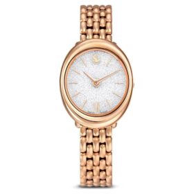 Orologio Imber ovale Swiss Made, bracciale in metallo, color oro, finitura color oro rosa
