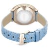 Orologio Imber ovale Swiss Made, cinturino in pelle, blu, finitura color oro champagne Orologio Imber ovale Swiss Made, cinturino in pelle, blu, finitura color oro champagne
