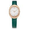 Orologio Imber ovale Swiss Made, cinturino in pelle, verde, finitura color oro rosa Orologio Imber ovale Swiss Made, cinturino in pelle, verde, finitura color oro rosa