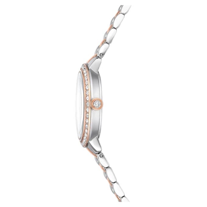 Orologio Matrix a 3 maglie Swiss Made, bracciale in metallo, color argento, finitura color oro rosa Orologio Matrix a 3 maglie Swiss Made, bracciale in metallo, color argento, finitura color oro rosa