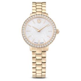 Orologio Matrix a 3 maglie Swiss Made, bracciale in metallo, color oro, finitura color oro champagne