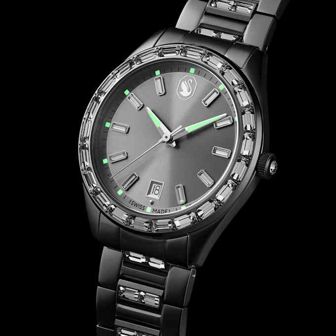 Orologio Matrix con datario, fabbricato in Svizzera, bracciale in metallo, color argento, acciaio inossidabile Orologio Matrix con datario, fabbricato in Svizzera, bracciale in metallo, color argento, acciaio inossidabile
