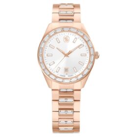 Orologio Matrix con datario, Swiss Made, bracciale in metallo, finitura color oro rosa