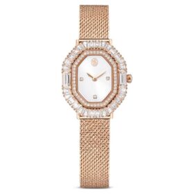 Orologio Matrix Octagon con bracciale in metallo, finitura color oro rosa