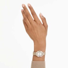 Orologio Matrix Octagon con bracciale in metallo, finitura dorata, finitura champagne dorata