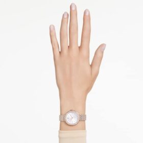 Orologio Matrix Tennis a 7 maglie, fabbricato in Svizzera, bracciale in metallo, finitura oro rosa, finitura in metalli misti