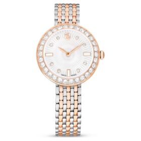Orologio Matrix Tennis a 7 maglie, fabbricato in Svizzera, bracciale in metallo, finitura oro rosa, finitura in metalli misti