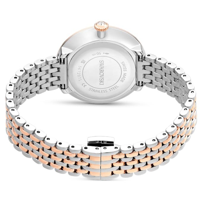 Orologio Matrix Tennis a 7 maglie, fabbricato in Svizzera, bracciale in metallo, finitura oro rosa, finitura in metalli misti Orologio Matrix Tennis a 7 maglie, fabbricato in Svizzera, bracciale in metallo, finitura oro rosa, finitura in metalli misti