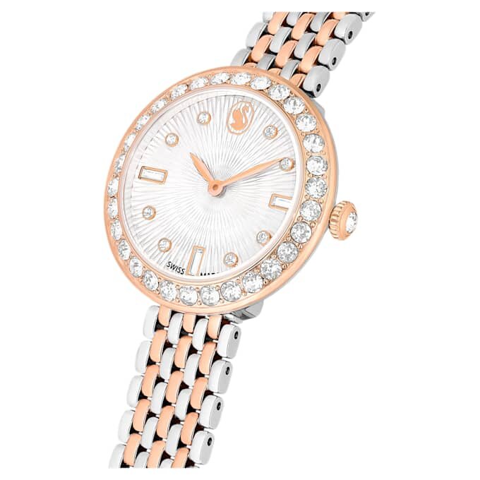 Orologio Matrix Tennis a 7 maglie, fabbricato in Svizzera, bracciale in metallo, finitura oro rosa, finitura in metalli misti Orologio Matrix Tennis a 7 maglie, fabbricato in Svizzera, bracciale in metallo, finitura oro rosa, finitura in metalli misti