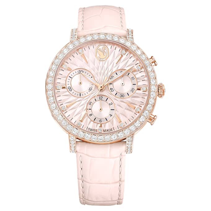 Orologio Matrix Tennis Chrono Swiss Made, cinturino in pelle, rosa, finitura color oro rosa Orologio Matrix Tennis Chrono Swiss Made, cinturino in pelle, rosa, finitura color oro rosa