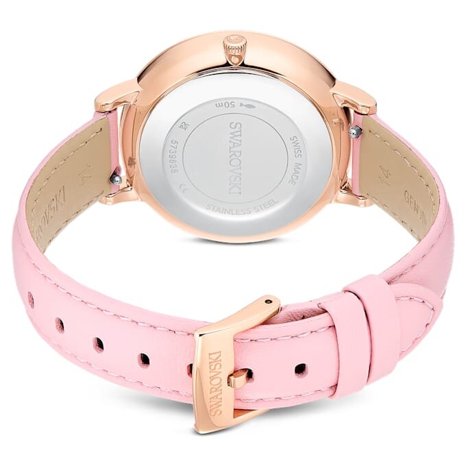 Orologio Teddy Swiss Made, cinturino in pelle, rosa, finitura color oro rosa Orologio Teddy Swiss Made, cinturino in pelle, rosa, finitura color oro rosa