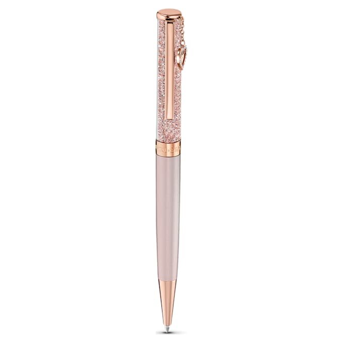 Penna a sfera Crystalline a forma di cuore, finitura oro rosa, laccata rosa, placcata in oro rosa Penna a sfera Crystalline a forma di cuore, finitura oro rosa, laccata rosa, placcata in oro rosa