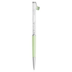 Penna a sfera Crystalline Clover, verde, laccata verde, cromata
