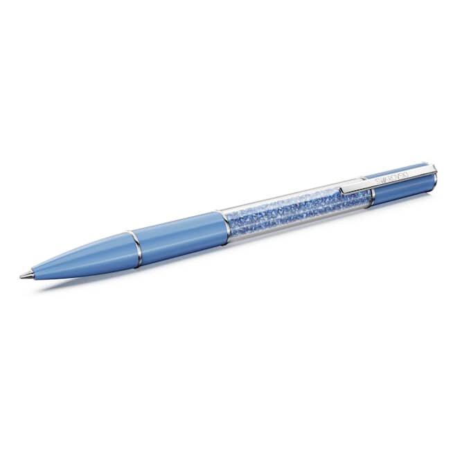 Penna a sfera Crystalline con cristalli Recreated™, blu, laccata di blu, cromata Penna a sfera Crystalline con cristalli Recreated™, blu, laccata di blu, cromata