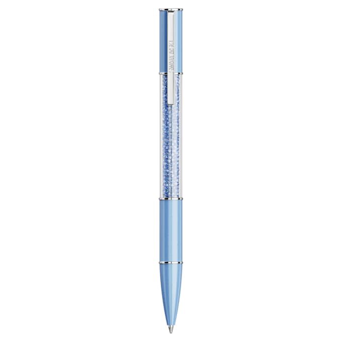 Penna a sfera Crystalline con cristalli Recreated™, blu, laccata di blu, cromata Penna a sfera Crystalline con cristalli Recreated™, blu, laccata di blu, cromata
