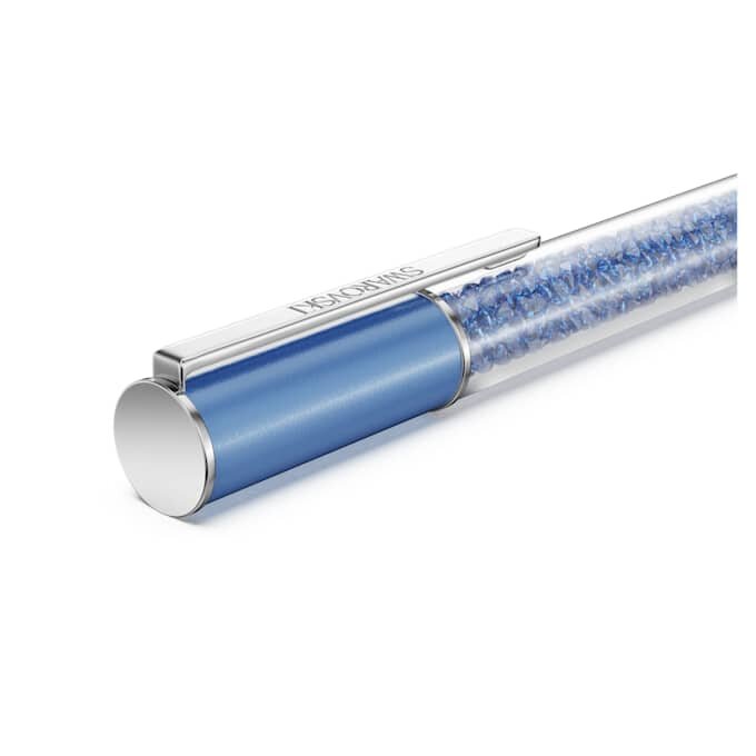 Penna a sfera Crystalline con cristalli Recreated™, blu, laccata di blu, cromata Penna a sfera Crystalline con cristalli Recreated™, blu, laccata di blu, cromata