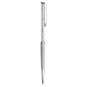 Penna a sfera Crystalline Grigio, laccata grigia, cromata