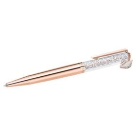 Penna a sfera Crystalline Swan, finitura oro rosa, placcata in oro rosa