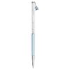 Penna a sfera Crystalline Teddy, blu, laccata blu, placcata in cromo Penna a sfera Crystalline Teddy, blu, laccata blu, placcata in cromo