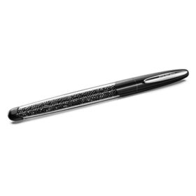 Penna roller Crystalline nera, placcata in cromo