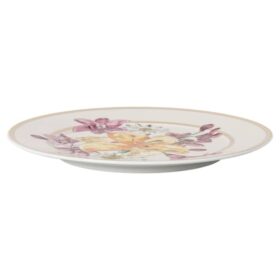 Piatto da pane Idyllia in porcellana, motivo Crystal Print, bouquet, multicolore