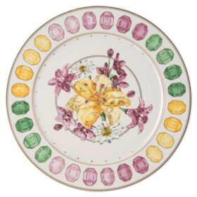 Piatto da portata Idyllia in porcellana, motivo Crystal Print, bouquet, multicolore