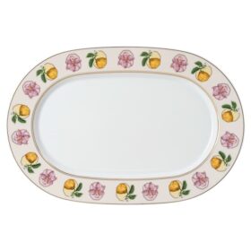Piatto da portata Idyllia in porcellana, motivo Crystal Print, Lily Citron, piccolo, multicolore