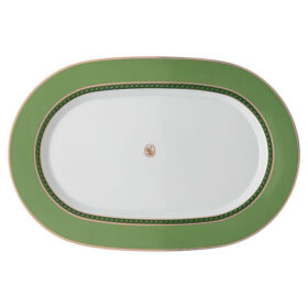 Piatto da portata Signum in porcellana, piccolo, verde