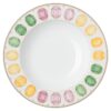 Piatto da zuppa Idyllia in porcellana, motivo Crystal Print, pietre preziose, multicolore